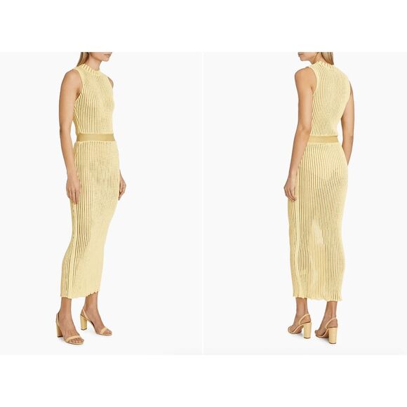 Nonchalant Label Soleil Rib-Knit Body-Con Dress Size Medium $495 - Picture 1 of 3